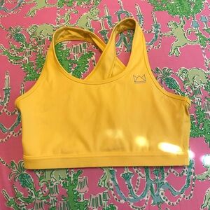 Royal change yellow sports bra size small